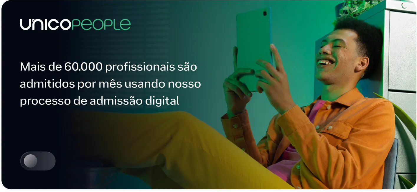 Mais de 60.000 profissionais são admitidos por mês usando o processo de admissão digital do Unico People